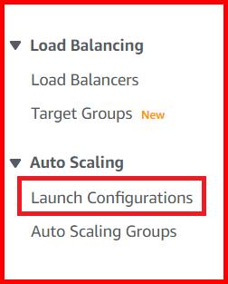 Picture showing the Launch Configurations menu option